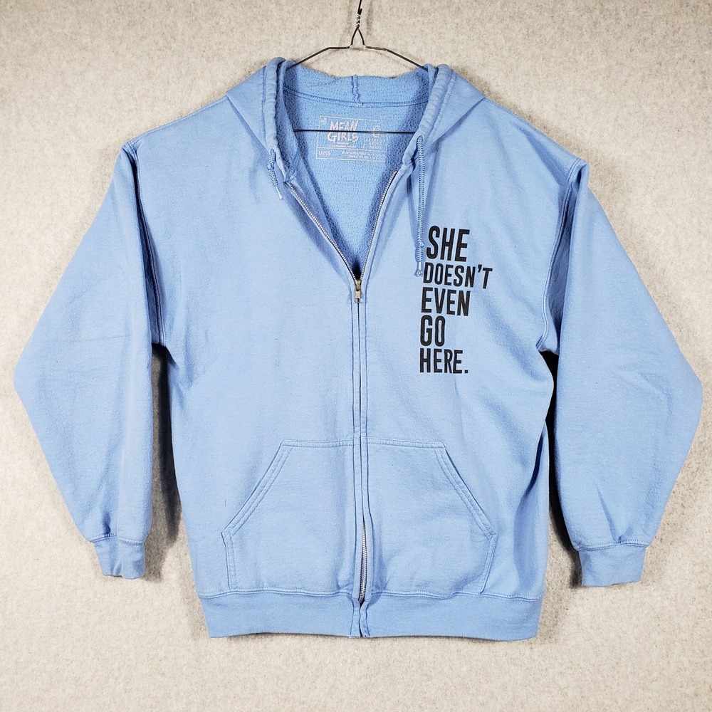 Mean Girls Burn Book Hoodie Light Blue You're‎ Like Really Pretty Graphic Large
